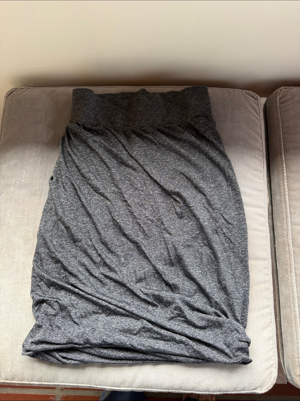 lululemon athletica Dark Heather Gray Knit Midi Skirt